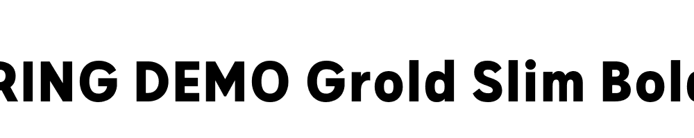  DEMO Grold Slim Bold Regular