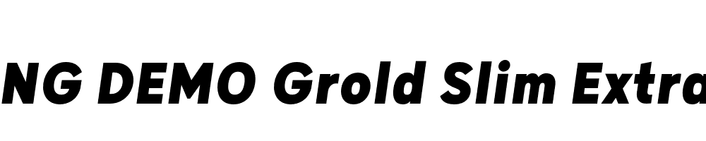  DEMO Grold Slim ExtraBold Italic