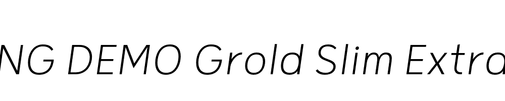  DEMO Grold Slim ExtraLight Italic