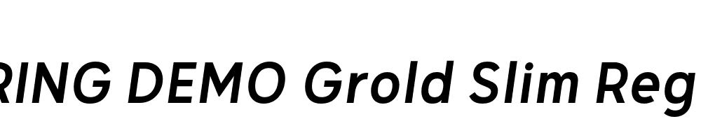  DEMO Grold Slim Regular Italic