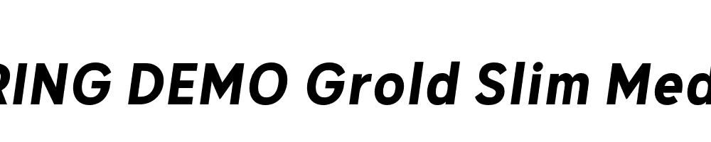  DEMO Grold Slim Medium Italic