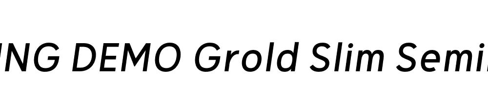  DEMO Grold Slim SemiLight Italic