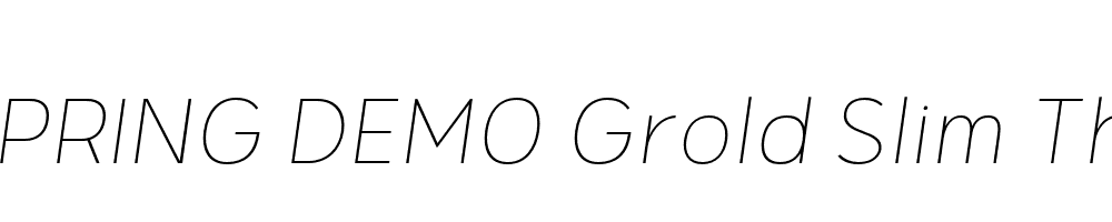  DEMO Grold Slim Thin Italic