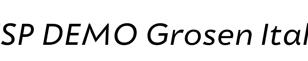 FSP DEMO Grosen Italic