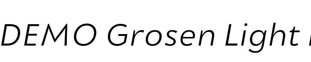 FSP DEMO Grosen Light Italic