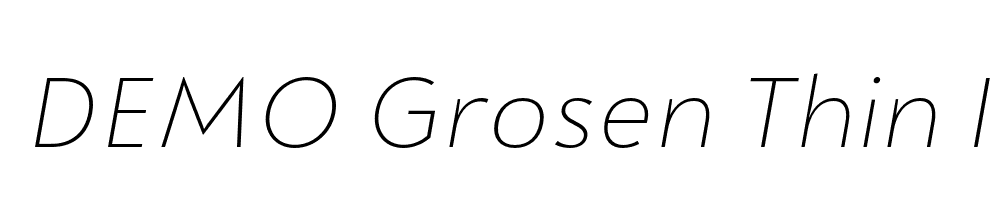 FSP DEMO Grosen Thin Italic