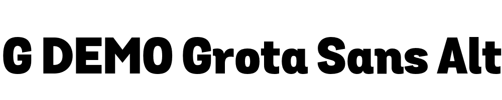  DEMO Grota Sans Alt Black Black