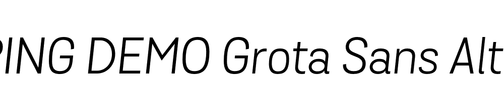  DEMO Grota Sans Alt Book Italic