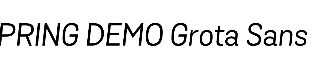  DEMO Grota Sans Alt Italic