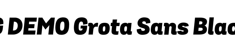  DEMO Grota Sans Black Black Italic