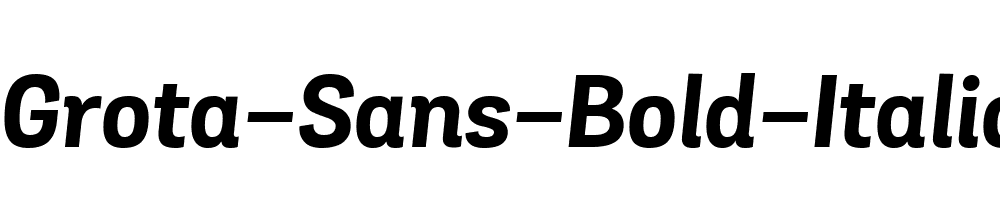 Grota-Sans-Bold-Italic