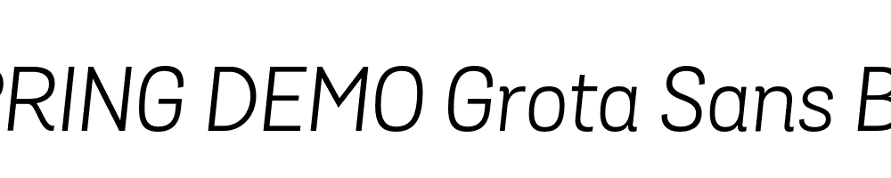  DEMO Grota Sans Book Italic