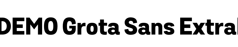  DEMO Grota Sans ExtraBold ExtraBold