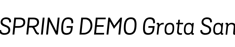  DEMO Grota Sans Italic