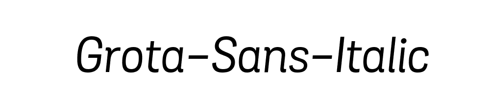 Grota-Sans-Italic