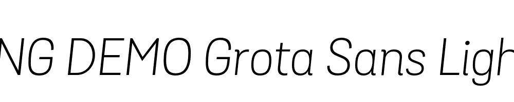  DEMO Grota Sans Light Light Italic