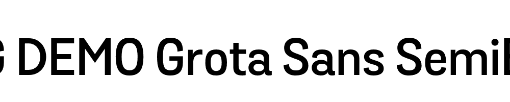  DEMO Grota Sans SemiBold SemiBold