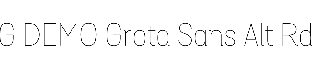  DEMO Grota Sans Alt Rd Thin Regular