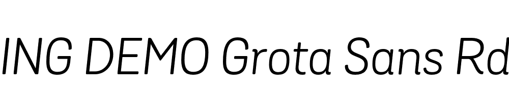  DEMO Grota Sans Rd Book Italic