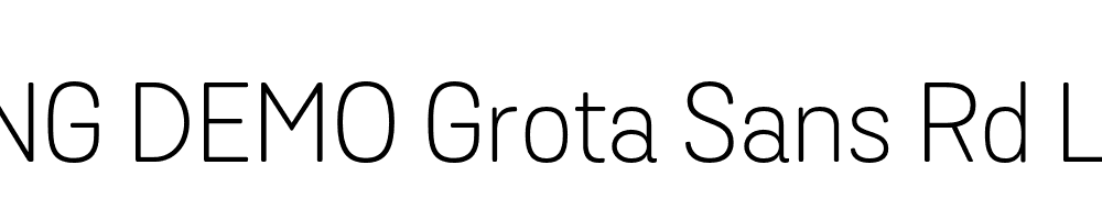  DEMO Grota Sans Rd Light Regular