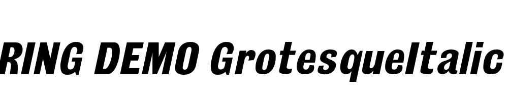  DEMO GrotesqueItalic Regular