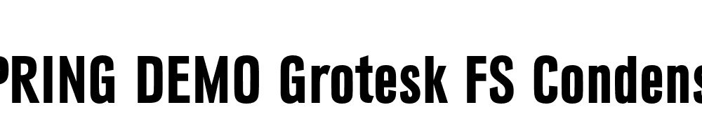  DEMO Grotesk FS Condensed Bold