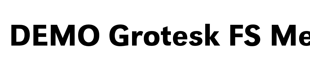  DEMO Grotesk FS Medium Regular