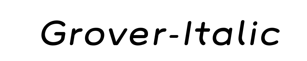 Grover-Italic