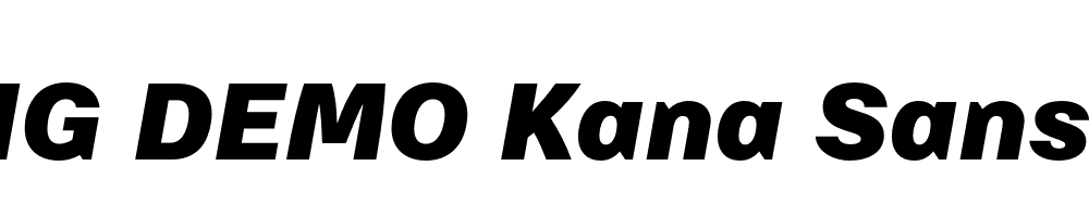  DEMO Kana Sans Black Italic