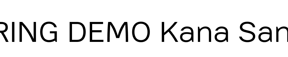  DEMO Kana Sans Regular