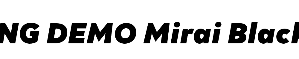  DEMO Mirai Black Bold Italic