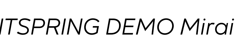  DEMO Mirai Italic