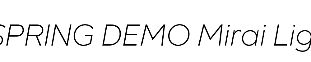  DEMO Mirai Light Italic