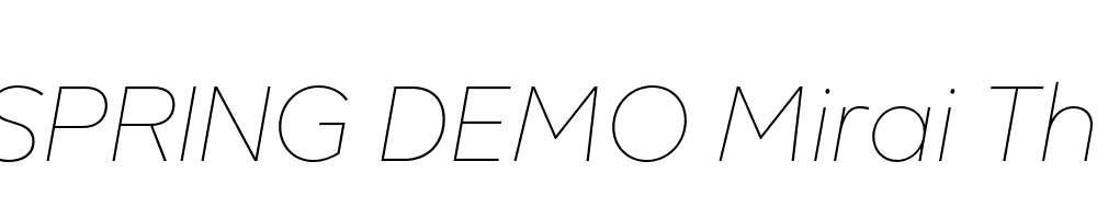  DEMO Mirai Thin Italic