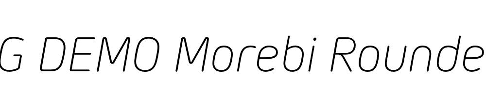  DEMO Morebi Rounded Light Italic