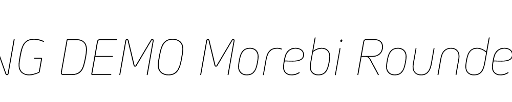  DEMO Morebi Rounded Thin Italic