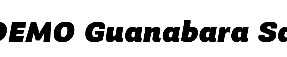  DEMO Guanabara Sans Black Italic