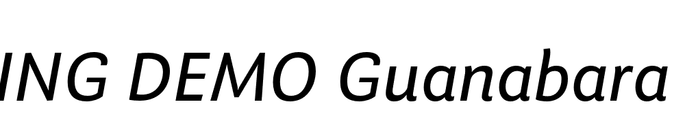  DEMO Guanabara Sans Italic