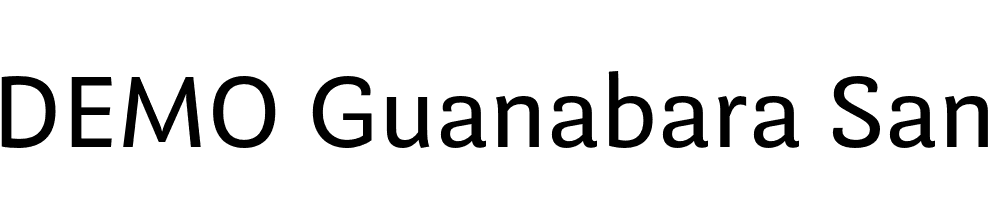  DEMO Guanabara Sans Book Regular