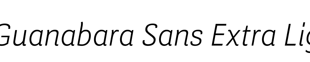  DEMO Guanabara Sans Extra Light Italic