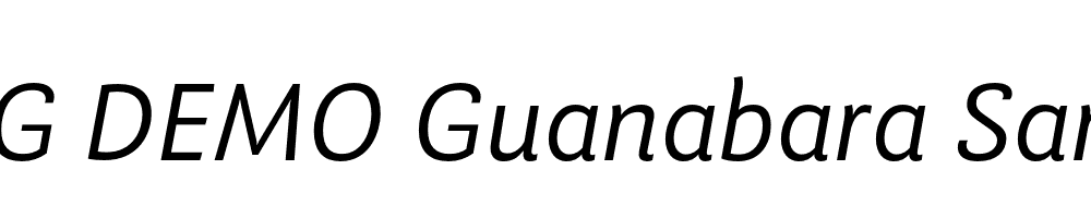  DEMO Guanabara Sans Light Italic