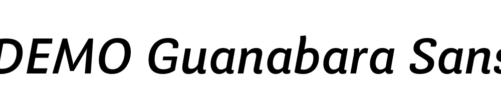  DEMO Guanabara Sans Medium Italic