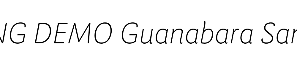  DEMO Guanabara Sans Thin Italic