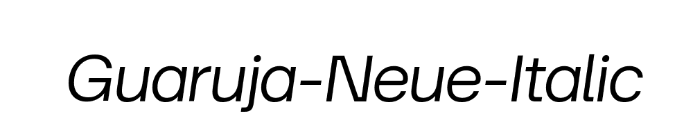 Guaruja-Neue-Italic