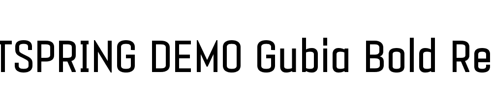  DEMO Gubia Bold Regular