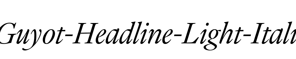 Guyot-Headline-Light-Italic