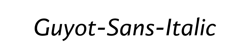 Guyot-Sans-Italic