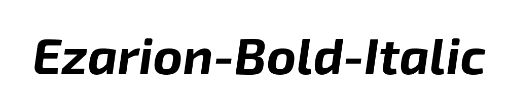 Ezarion-Bold-Italic