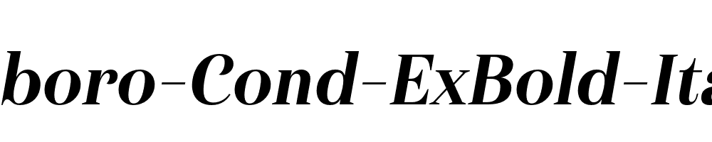 Haboro-Cond-ExBold-Italic