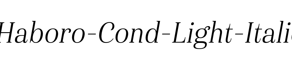 Haboro-Cond-Light-Italic